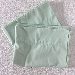 Vintage Mint Green Pillowcases x2